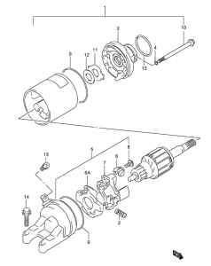 GSX600 Стартерный мотор