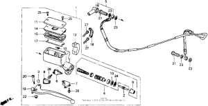 GL1500I Цилиндр сцепления