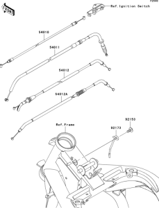 ER650 Тросы управления