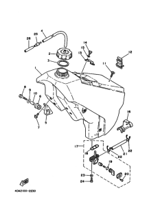 YZ250 Топливный бак