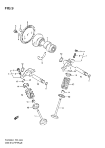 TU250 Распредвал -клапана