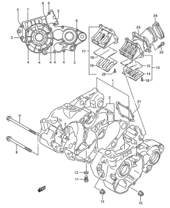 RMX250 Картер двигателя