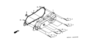 SH100 Крышка картера левая