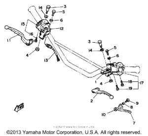 XT500G Handle switch - lever