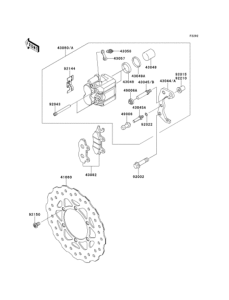 KLX125 Передний тормоз