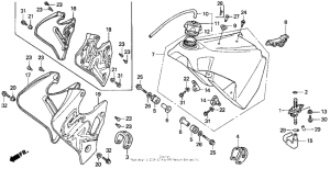 CR125R Топливный бак