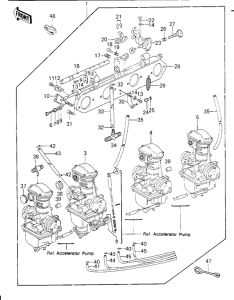 KZ1000 Carburetor assy