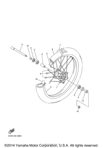 YZ250FSPV Переднее колесо