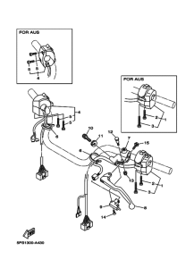 TDM900 Interruptor  manillar&palanc
