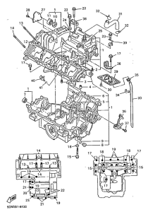 FZS600 Картер двигателя