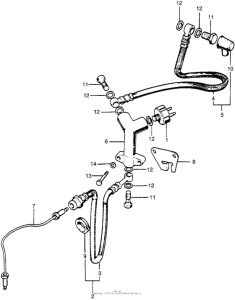 CB750 Передние тормозные трубки