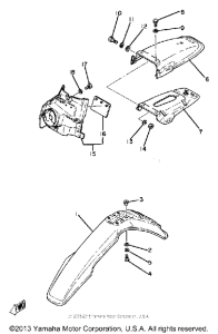 XT250H Front fender - rear fender