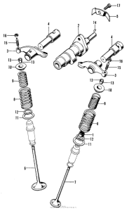 CB125S Распределительный вал и клапана