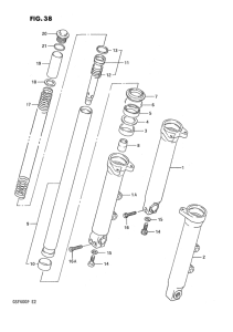 GSF400 Передняя вилка