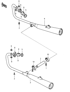 KZ400 Глушитель