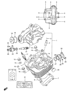 GS125 Головка цилиндров