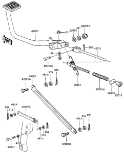 KZ440 Педаль тормоза