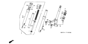 SH50 Вилка передней оси