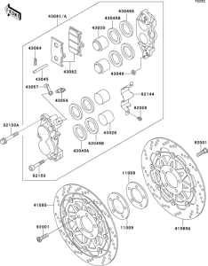 ZX400 Передние тормоза