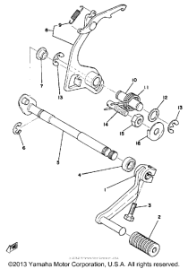DT125E Shift shaft pedal