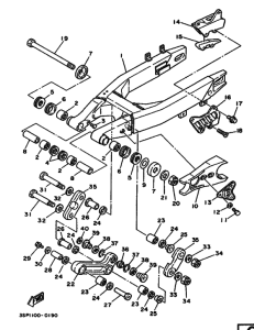 YZ250WR YZ250WRA Задний рычаг и подвеска