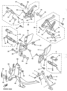 FZS600 Stand. footrest