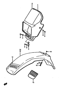 DR125 Headlamp cover-front fender