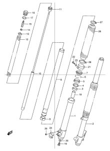 DR250 Передняя вилка