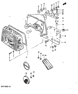 GSX1100 Задний комбинированный сигнал