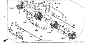 CB600F Карбюратор в сборе