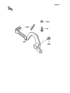 KX500 Педаль тормоза