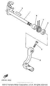 YZ250W Вал переключения