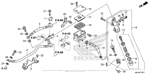 NC700X (DCT) Rear Brake Master Cylinder (2)