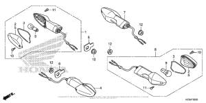 CB300F Задний фонарь