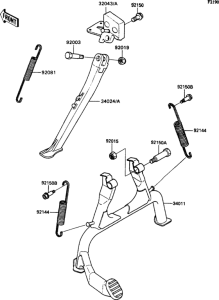 ZX1100 Подножка