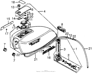 CB550 Топливный бак