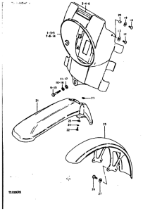 TS100 Headlamp housing - front fender