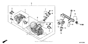 CTX700N DCT Корпус Дросселя