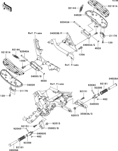 VN1600 Подножки