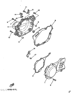 XT250 Крышка картера двигателя