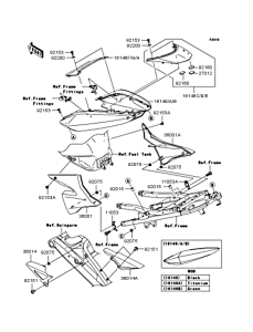 ZX1000 Боковые обтекатели
