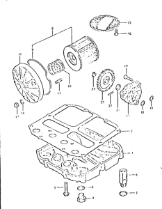 GSX400 Масляный насос и фильтр