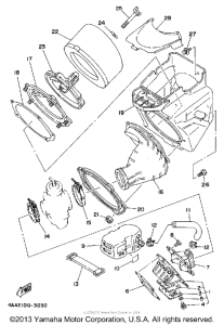 WR500ZE Воздушный фильтр