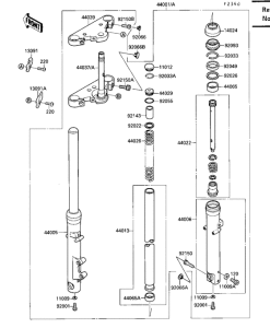 VN1500 Вилка передней оси