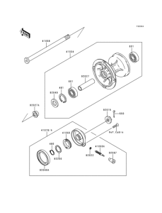  Front hub(kdx250-d2 / d3 / d4 / d5)