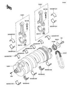 ZX1100 Вал коленчатый