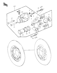 KZ1000 Передний суппорт