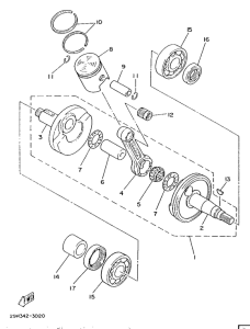 TY80 Коленчатый вал и поршни