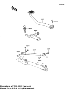 KZ1100 Педаль тормоза