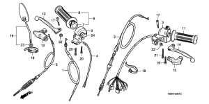 Z50J Switch / handle / lever /  cable